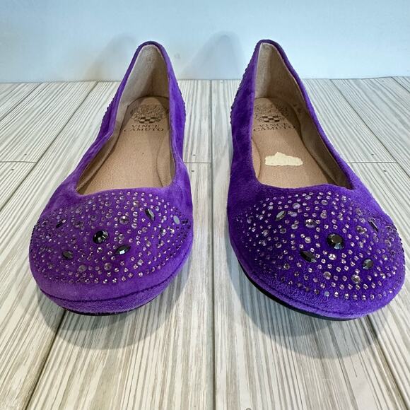 Vince Camuto Ervion Purple Suede  Leather Uppers Size 8 - Picture 2 of 9
